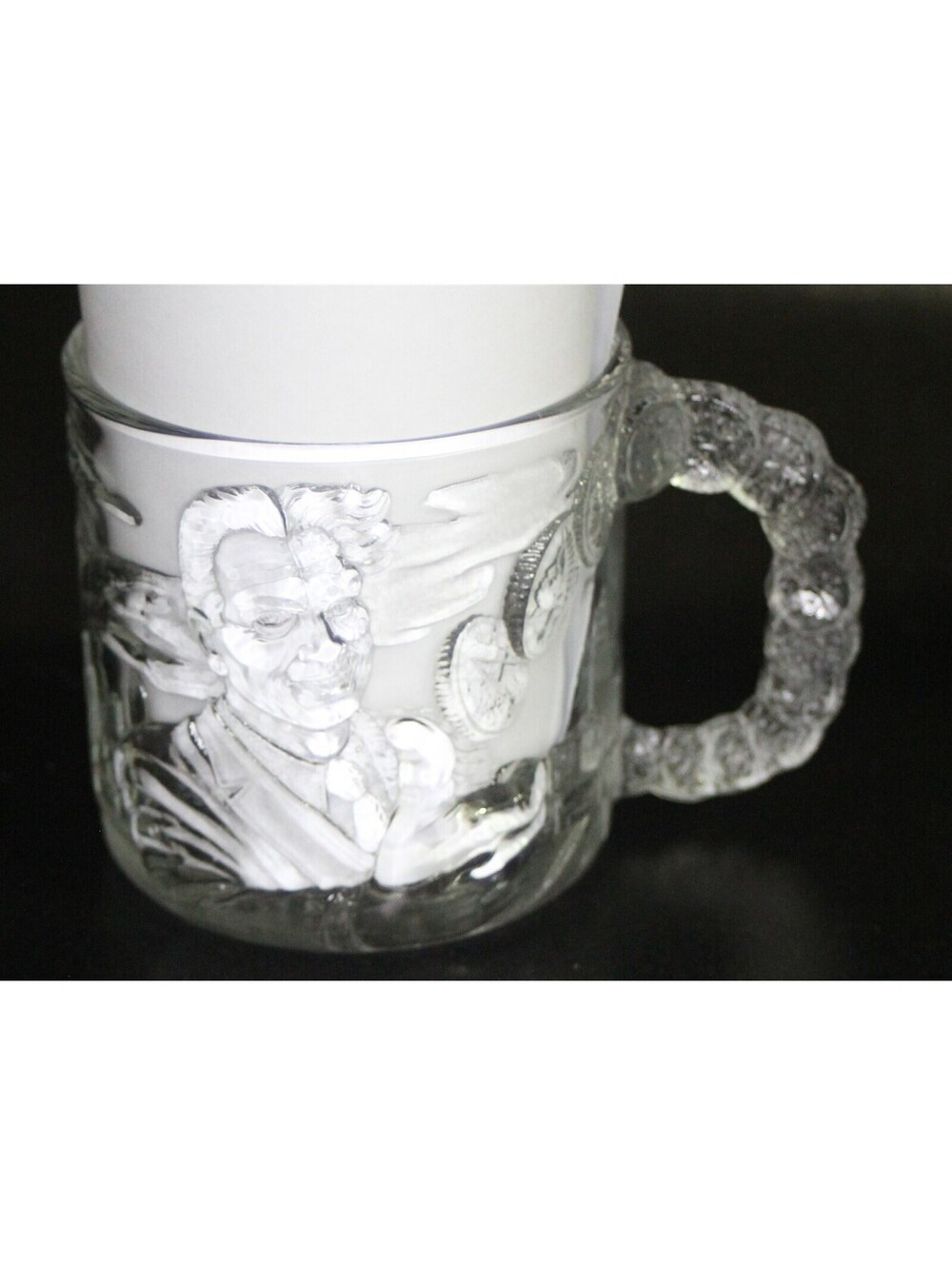 MCDONALD'S 3D Two-Face Glass Mug*Batman Forever*Comic*1995
